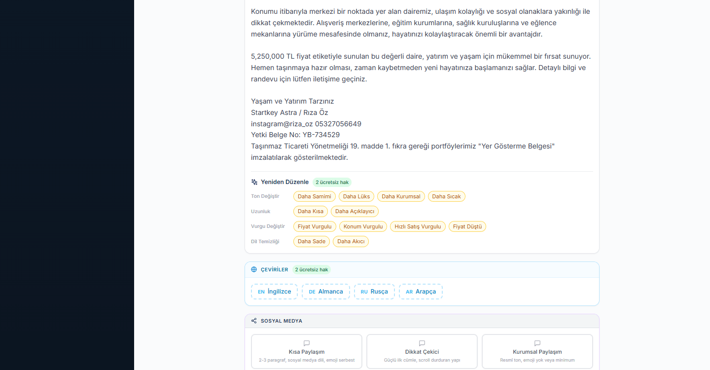 Ai ile ilan metni oluşturma